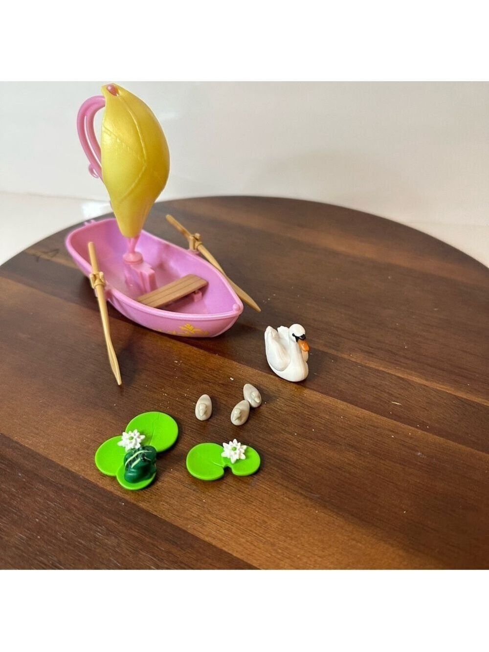 Playmobil Fairy Boat & Pond Set – Pink Rowboat, Swan, Frog & Lily Pads